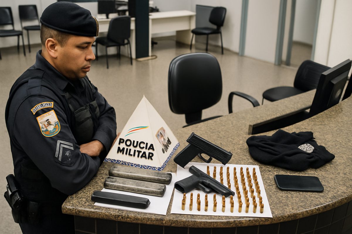 Após denúncias de roubos, PM prende dupla e apreende arma na RJ-158