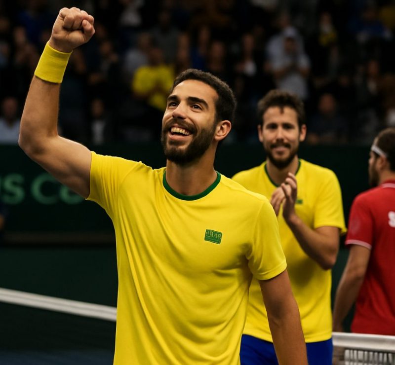 Brasil vence Suíça e avança na Copa Davis