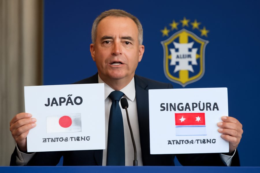 Seleção Brasileira: Amistosos contra Japão e Singapura em novembro