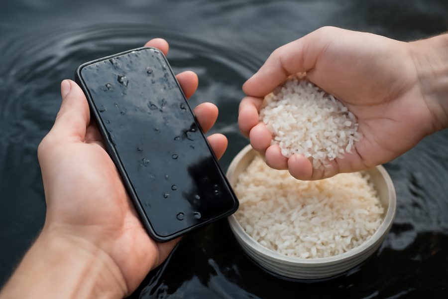 Evite o truque do arroz: como salvar seu celular molhado de forma eficaz