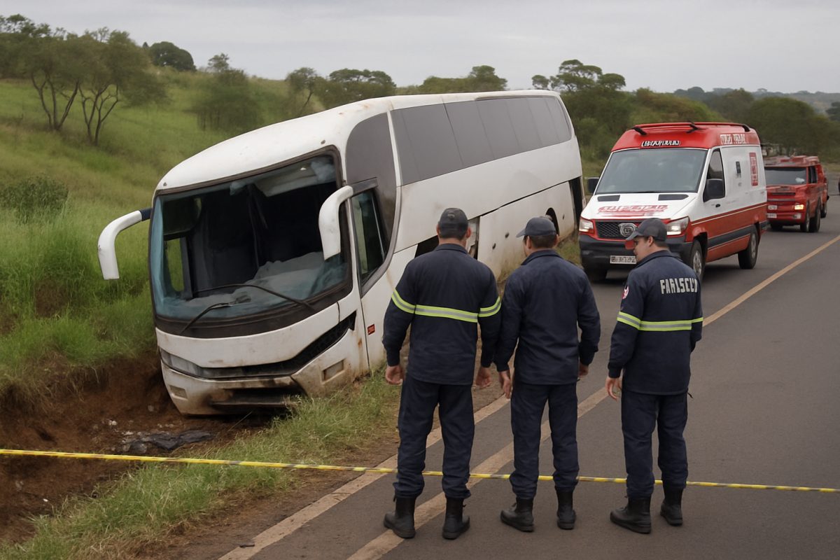 Acidente em Cruzeiro deixa cinco mortos após ônibus cair em ribanceira