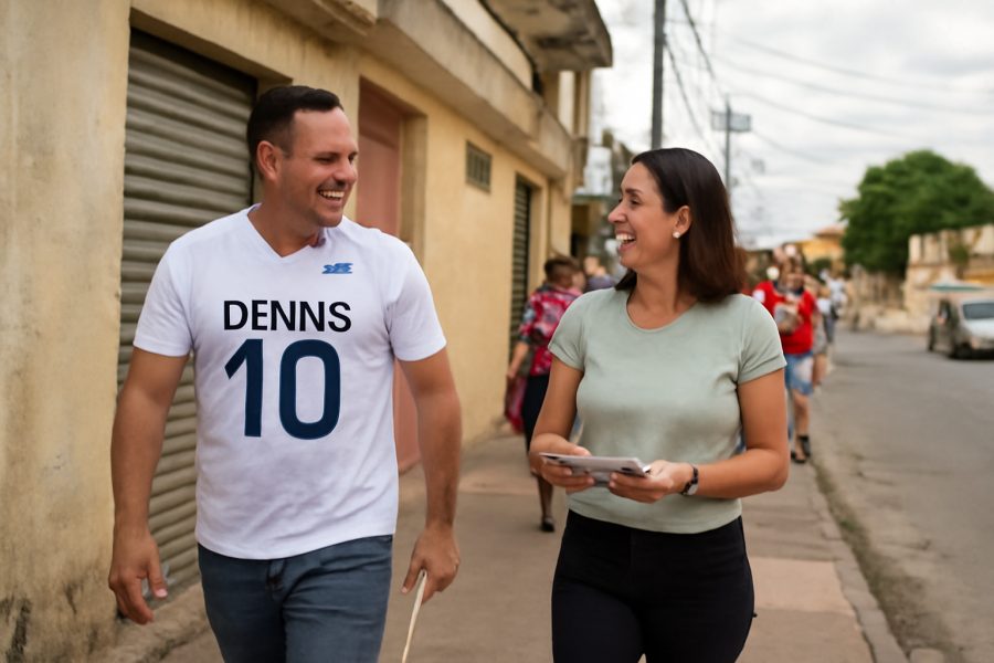 Dennis Joga 10 promove caminhada em Guarus e discute propostas com a comunidade
