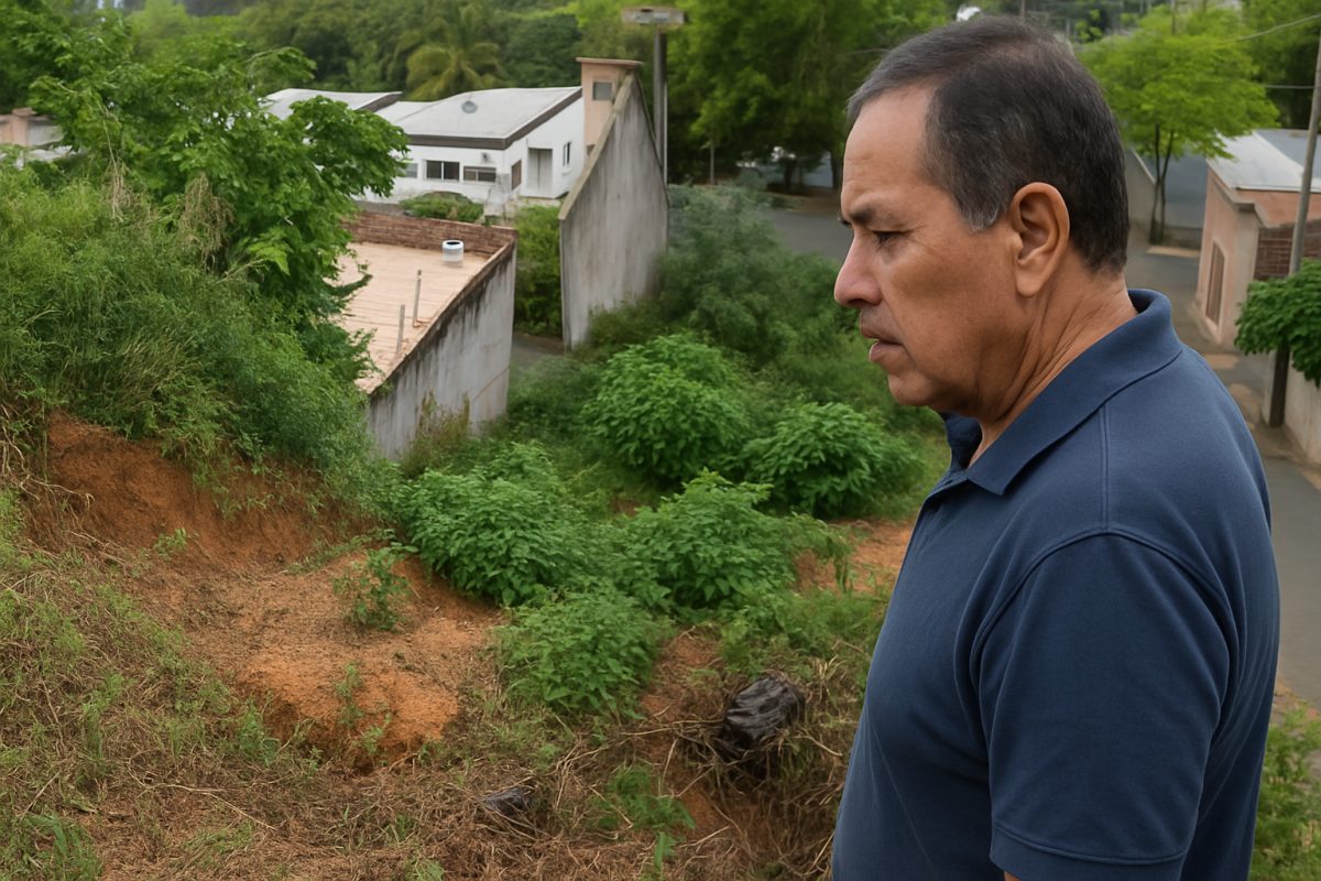 Deslizamento de barranco completa sete meses em Itaperuna e ainda ameaça moradores