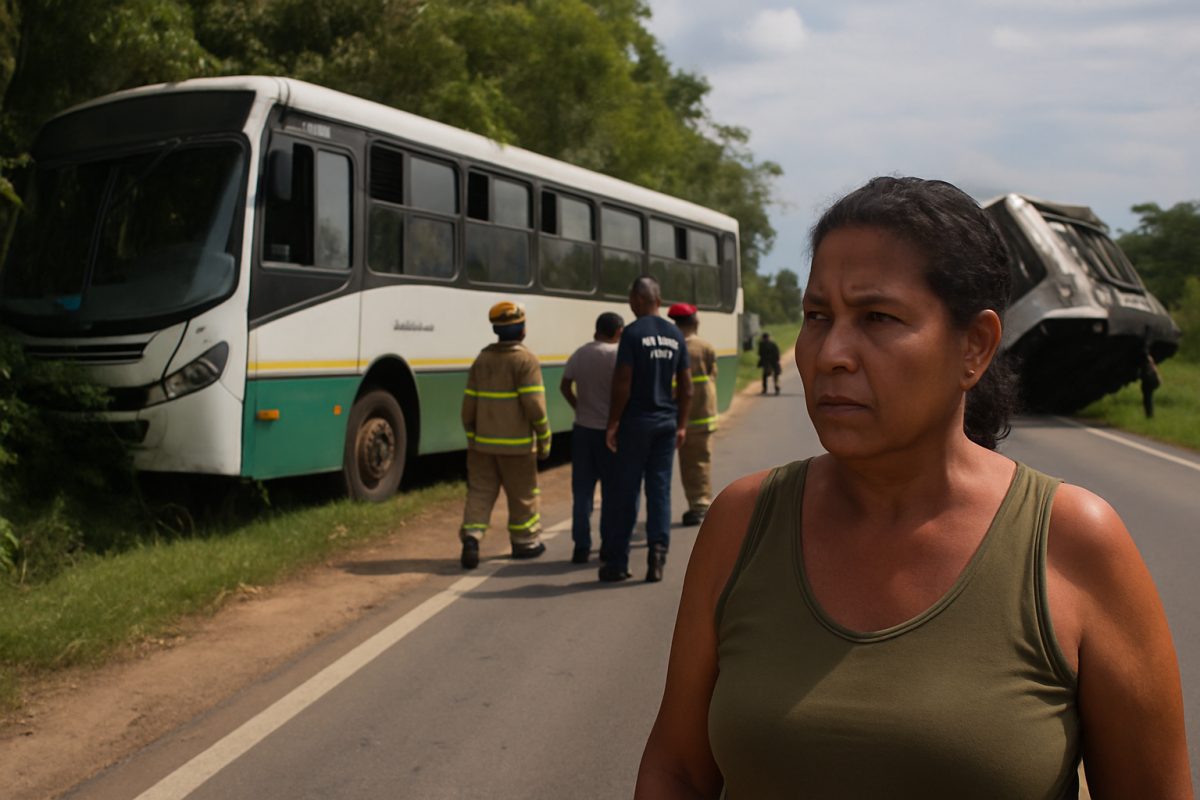 Acidentes com ônibus marcam o dia no Noroeste Fluminense