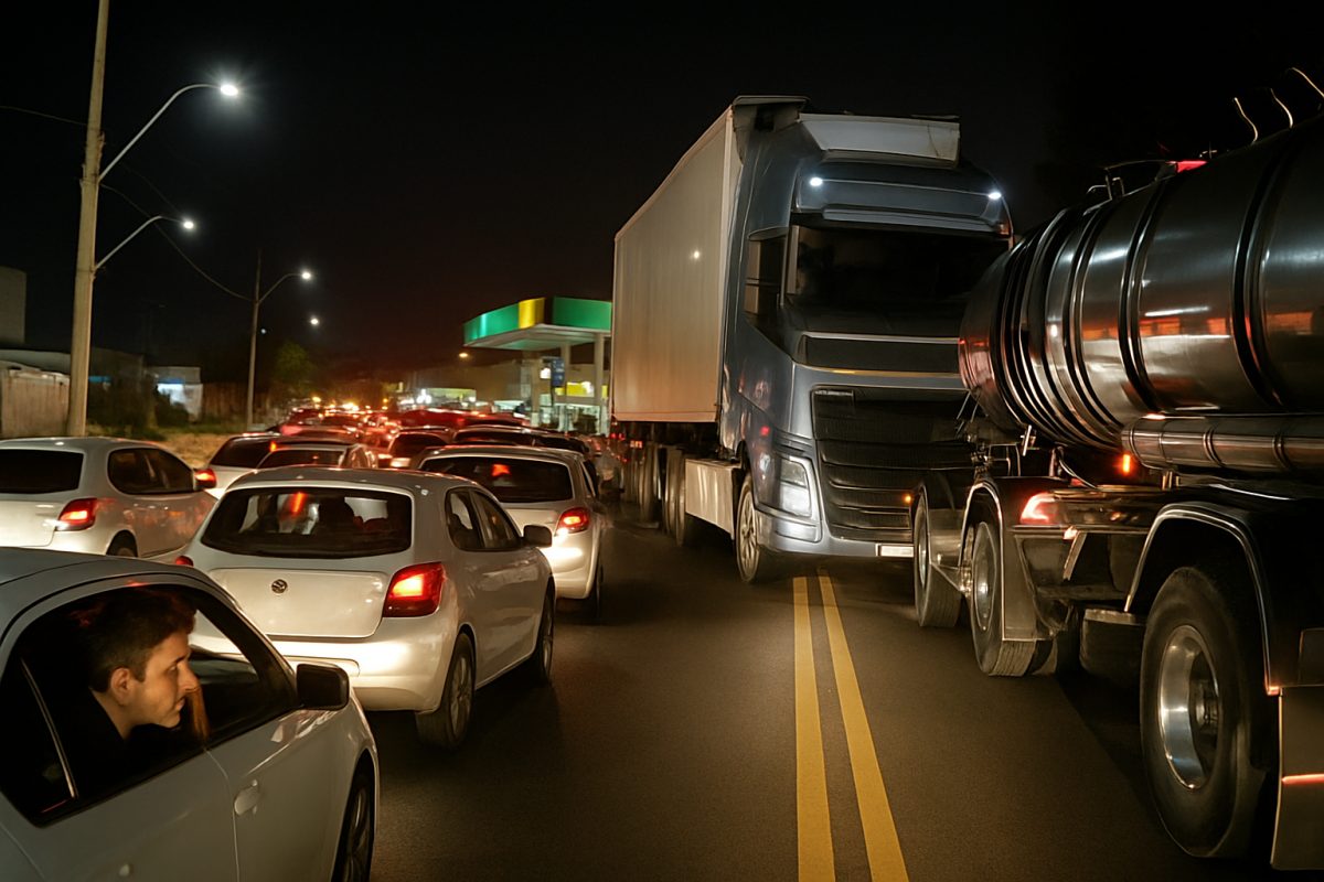 Engavetamento na BR-101 em Campos provoca congestionamento