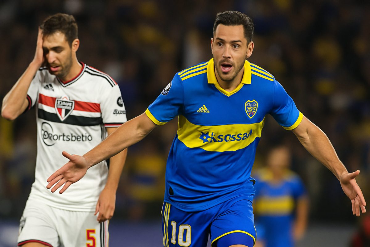 Ex-Palmeiras marca e São Paulo perde do Boca Juniors na Sul-Americana