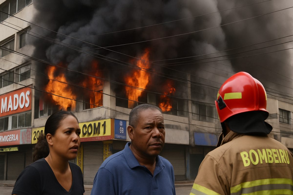 Incêndio atinge shopping popular em Campos dos Goytacazes