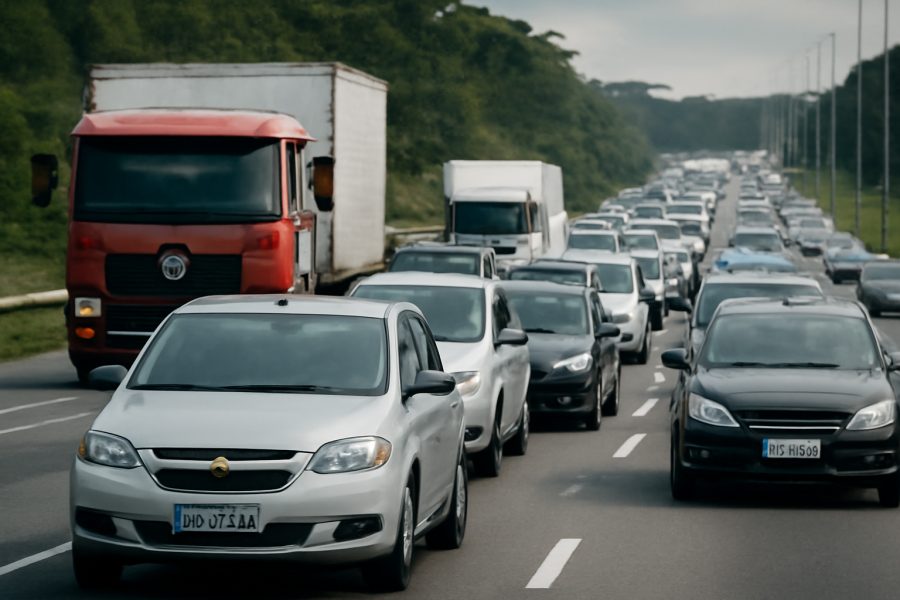 Estimativa de 530 mil veículos na BR-101 durante feriado prolongado