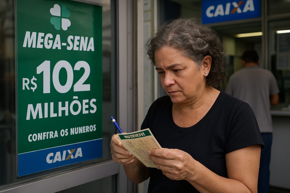 Mega-Sena acumula para R$ 102 milhões; confira os números sorteados
