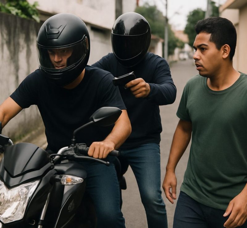 Motocicleta é roubada em Travessão, Campos, por dupla armada