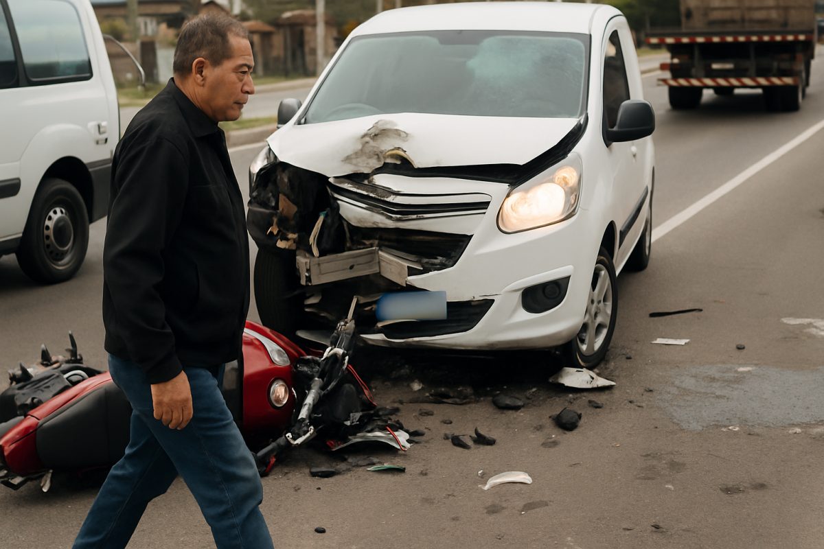 Motociclista fica ferido em acidente na BR-101 em Campos
