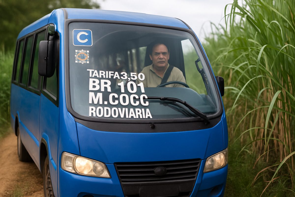 Passageiros denunciam que vans e micro-ônibus atravessam canavial para evitar pedágio na BR-101 em Campos