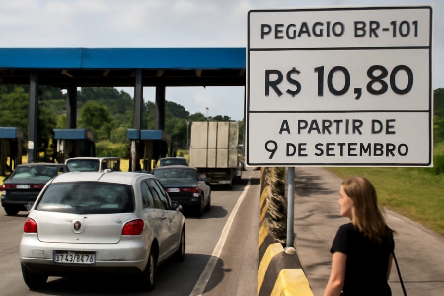 Aumento do pedágio na BR-101: nova tarifa chega a R$ 10,80