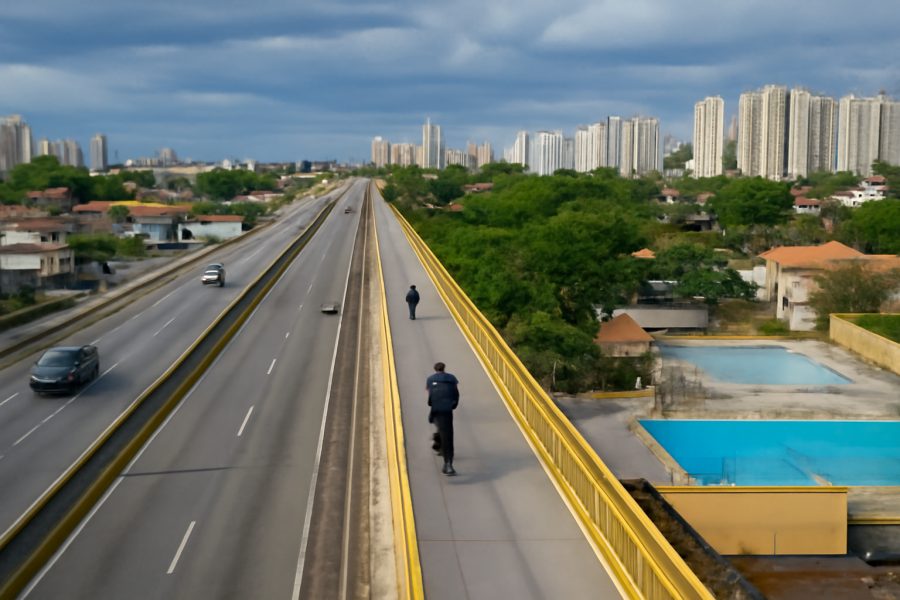 Ponte Leonel Brizola: travessia provisória para pedestres e ciclistas