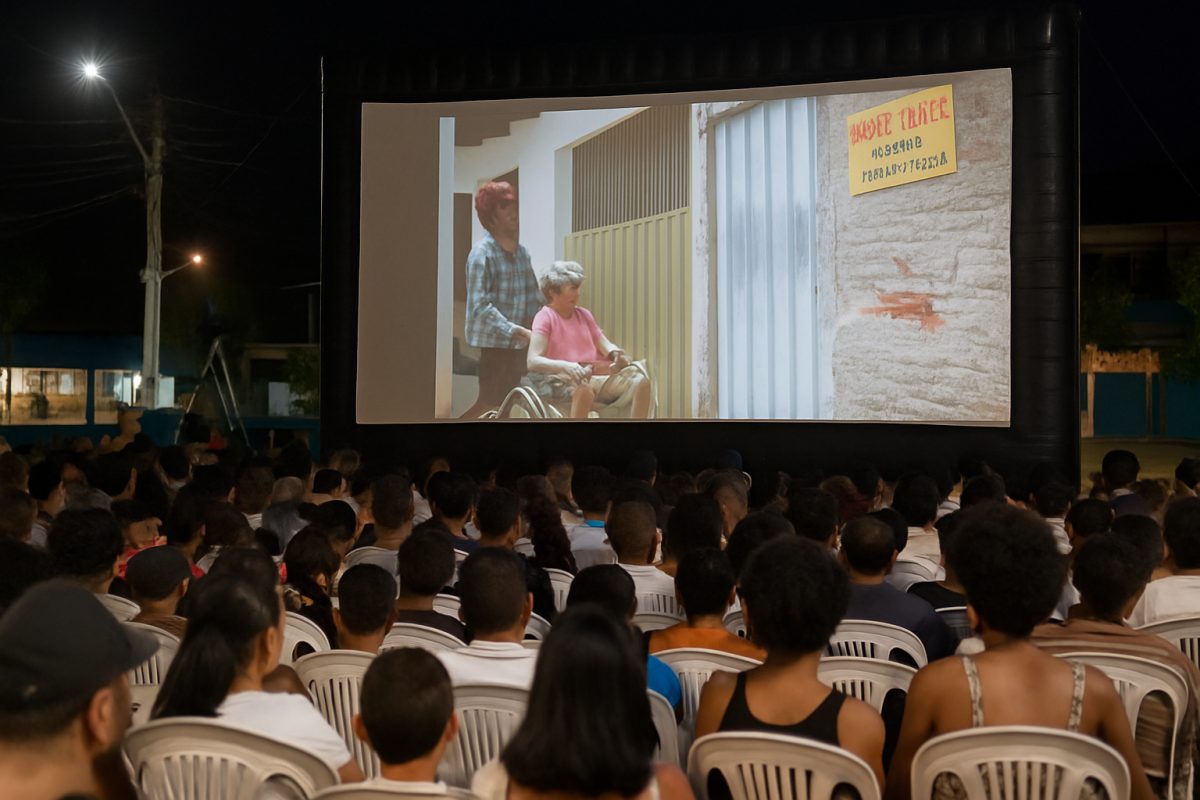 Cinema ao ar livre anima praça de Varre-Sai com sessões gratuitas