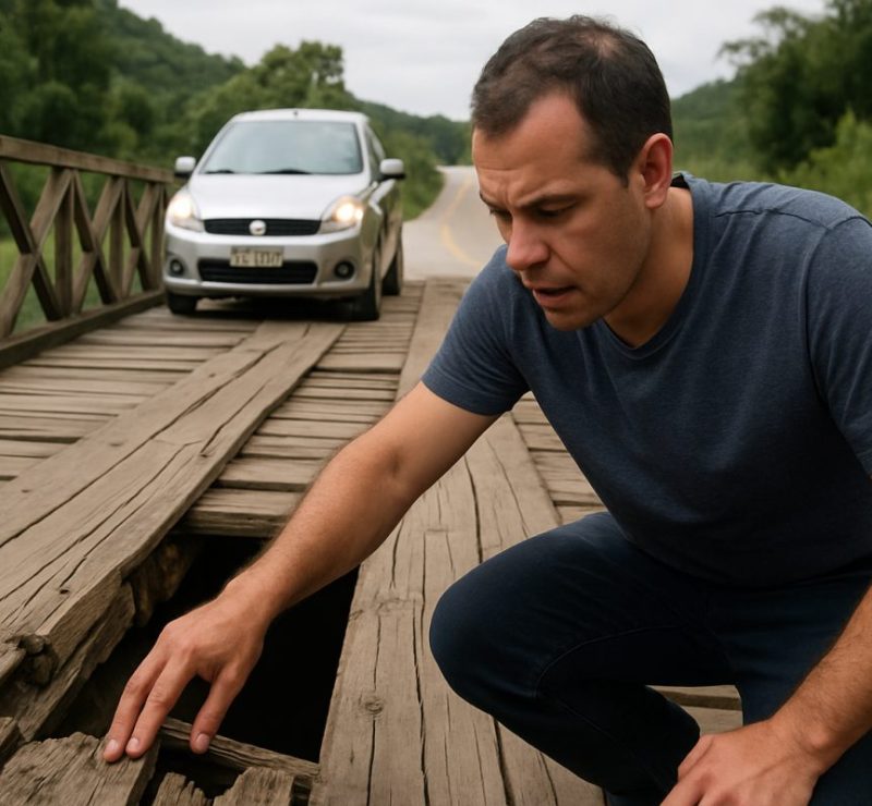 Desgaste em ponte na RJ-226 preocupa motoristas no RJ