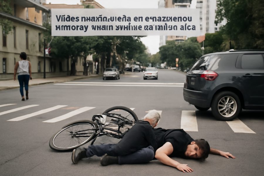 Vídeo de acidente em cruzamento destaca riscos da mobilidade leve