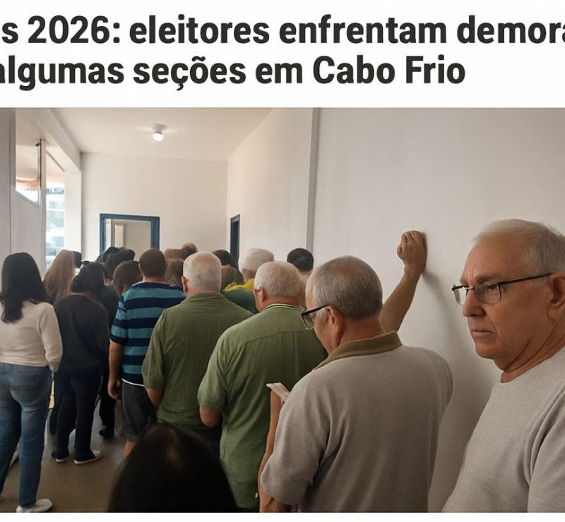 Demora em filas marca eleições 2026 em Cabo Frio