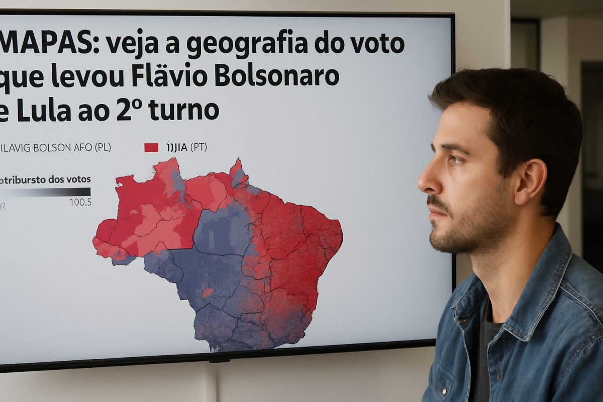 MAPAS: veja a geografia do voto que levou Flávio Bolsonaro e Lula ao 2º turno